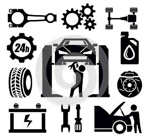 Car repair icon photo