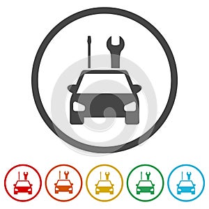 Car repair isolated simple ring icon