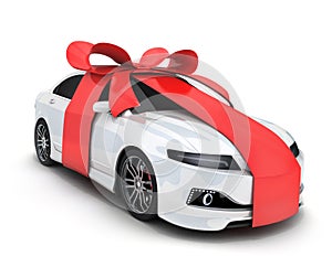 Car and ribbon gift