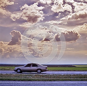 Car on the road