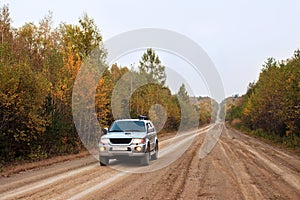 Car on the road