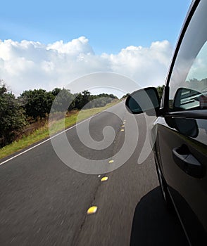 Car on the road