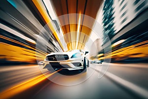 car on the road with motion blur background,abstract background.