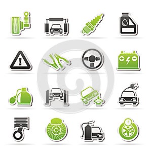 Car and road services icons