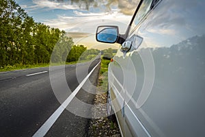 Car on roadside