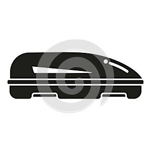 Car roof luggage icon simple vector. Box trunk