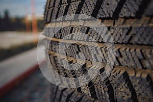 car rubber tires lying on top of each other