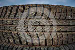 car rubber tires lying on top of each other