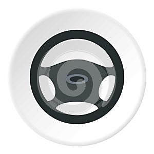 Car rudder icon circle