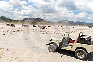 Car running on the Mt. Pinatubo