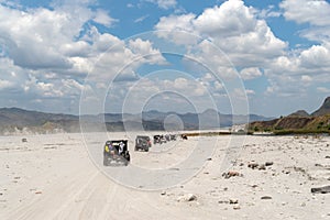 Car running on the Mt. Pinatubo photo