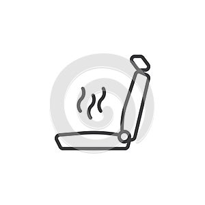 Car Seat Heating line icon