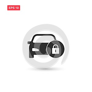 Car security vihicle lock vector icon isolated