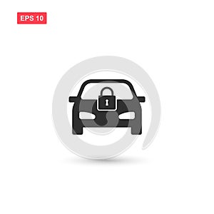 Car security vihicle lock vector icon isolated