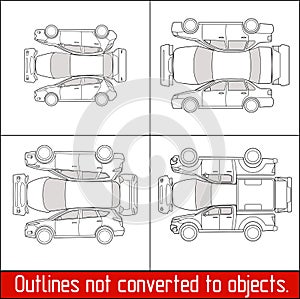 Car sedan hatchback suv pickup vehicle check condition and inspection form