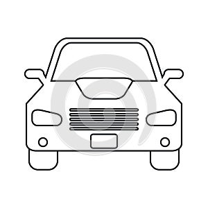 Car sedan vehicle transport icon linear