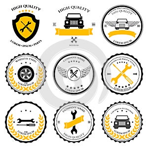 Car service. Auto parts. tools Icons set. Vector