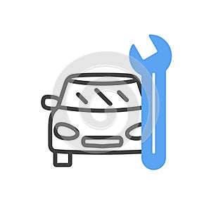 Car service doodle icon