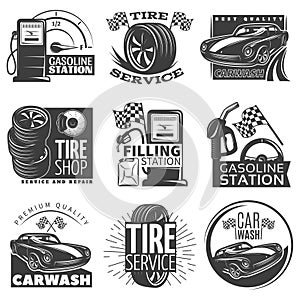 Car Service Emblem Set