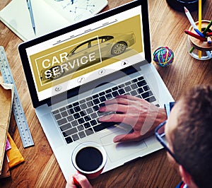 Car Service Fixing Maintenance Garage Repairing Concept