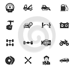 Car service icon set