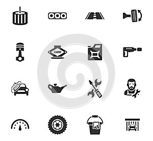 Car service icon set