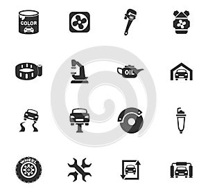 Car service icon set