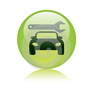 Car service icon web button