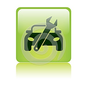 Car service icon web button