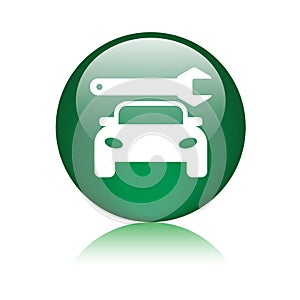 Car service icon web button