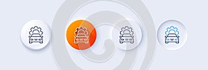 Car service line icon. Mechanic garage sign. Line icons. Vector
