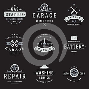 Car Service Logos Templates Set.