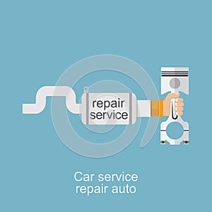 Car service, repair auto logo