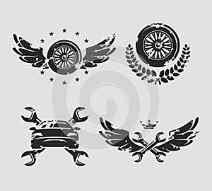 Car service set. Vector