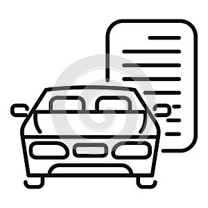 Car service support icon outline vector. Consumer banking
