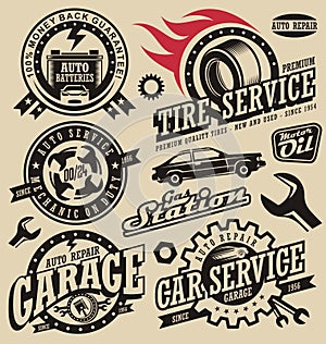Car service symbols