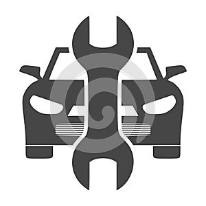 Car service vector icon, Auto repair icon