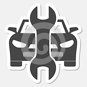 Car service vector icon, Auto repair icon