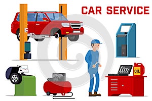 Car services - maintenance repair and diagnostics. photo