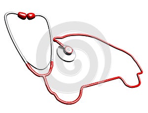 Car-shaped stethoscope