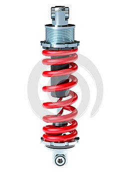 car shock absorber isolated on white background