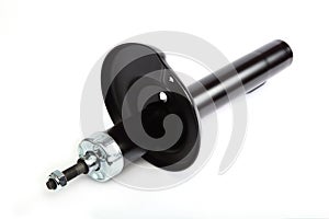 Car shock absorber on white background.