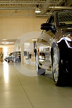 Car in showroom