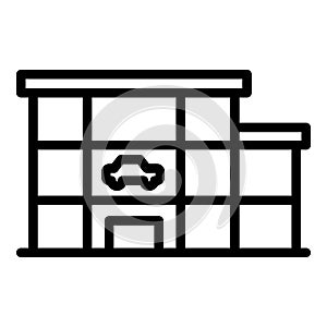 Car showroom icon, outline style