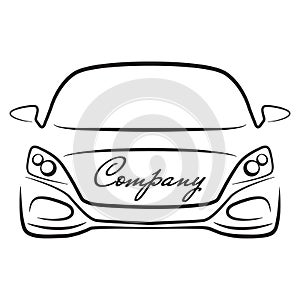Car sihlouette vehicle auto dealer company logo icon photo