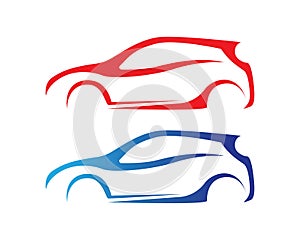 Car silhouette logo Vector template icons app