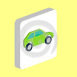 Car Simple vector icon. Illustration symbol design template for web mobile UI element. Perfect color isometric pictogram on 3d