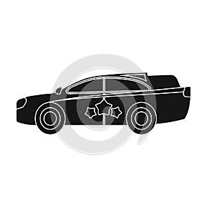 Car, single icon in black style.Car, vector symbol stock illustration web.