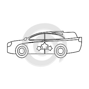 Car, single icon in flat style.Car, vector symbol stock illustration web.