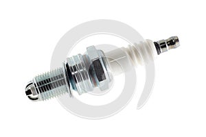 Car spark plug isolated on the white, clipping path